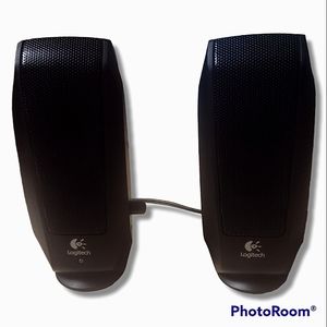 EUC Set of Logitech S-120 Black Wired Computer Speakers